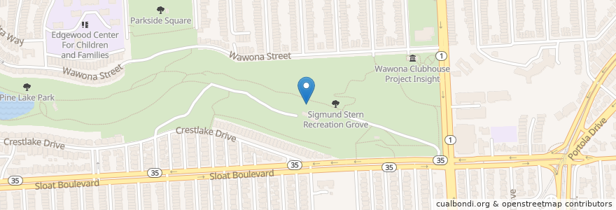 Mapa de ubicacion de Rhoda Goldman Concert Meadow en 美利坚合众国/美利堅合眾國, 加利福尼亚州/加利福尼亞州, 旧金山市县/三藩市市縣/舊金山市郡, 旧金山.