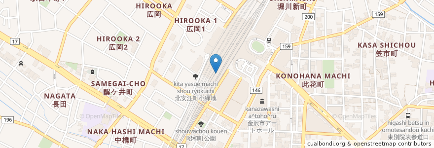 Mapa de ubicacion de 山さん en Japon, Préfecture D'Ishikawa, 金沢市.