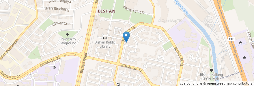 Mapa de ubicacion de Bishan Post Office en Сингапур, Central.