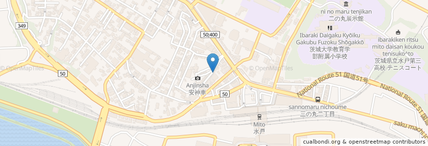 Mapa de ubicacion de ぐりる酒場 ぐるる en Japan, 茨城県, 水戸市.