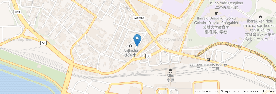 Mapa de ubicacion de 居酒屋 寛助 en Japan, Präfektur Ibaraki, 水戸市.