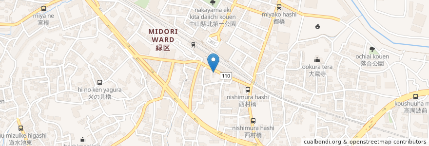 Mapa de ubicacion de 中山駅前南口内科クリニック en Japonya, 神奈川県, 横浜市, 緑区.