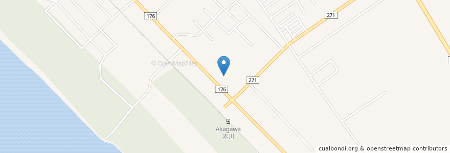 Mapa de ubicacion de ガスト en 日本, 青森县, 陸奧市.
