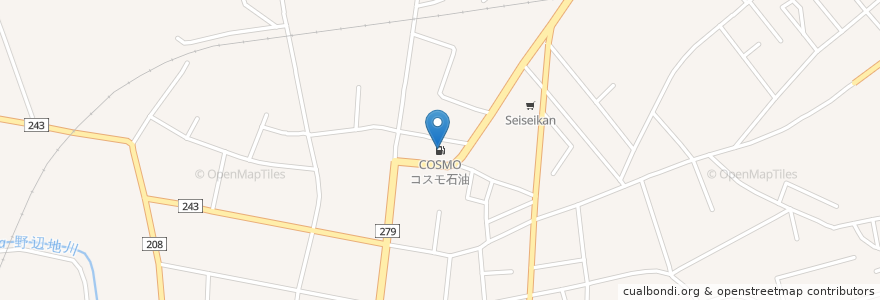 Mapa de ubicacion de コスモ石油 en 日本, 青森県, 上北郡, 野辺地町.