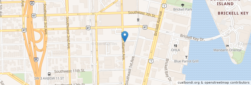 Mapa de ubicacion de P.F. Chang's en Amerika Syarikat, Florida, Miami-Dade County, Miami.