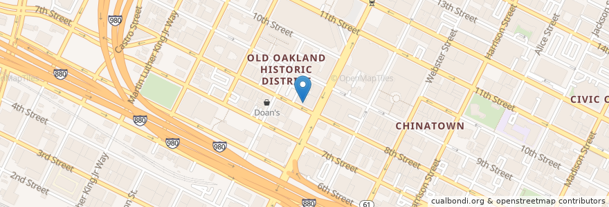 Mapa de ubicacion de The Trappist en 美利坚合众国/美利堅合眾國, 加利福尼亚州/加利福尼亞州, 阿拉梅达县/阿拉米達縣/阿拉米達郡, 奥克兰/奧克蘭/屋崙.