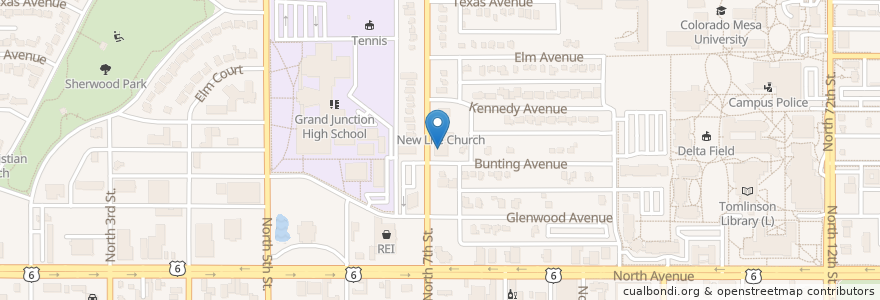 Mapa de ubicacion de Parkway Dental en Amerika Syarikat, Colorado, Mesa County, Grand Junction.