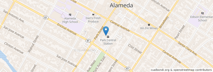 Mapa de ubicacion de C'era Una Volta en United States, California, Alameda County, Alameda.