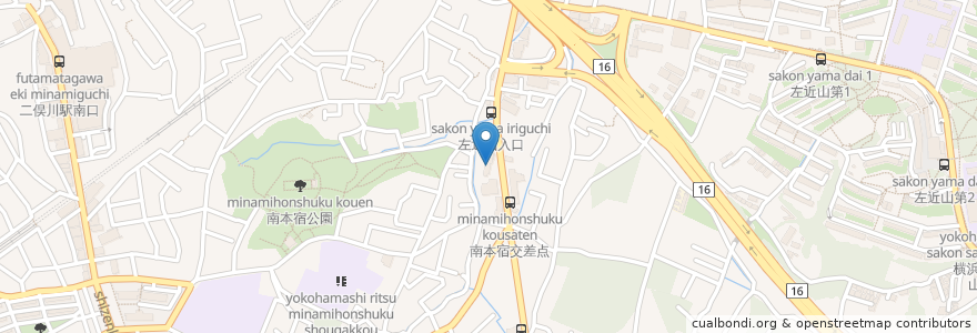 Mapa de ubicacion de 南本宿診療所 en اليابان, كاناغاوا, 横浜市, 旭区.