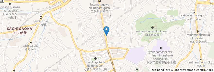 Mapa de ubicacion de 一色外科胃腸科医院 en 日本, 神奈川縣, 横滨市, 旭区.