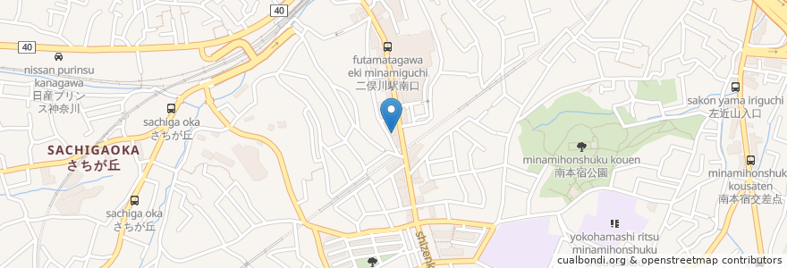 Mapa de ubicacion de オークヒルスタジオ en Jepun, 神奈川県, 横浜市, 旭区.