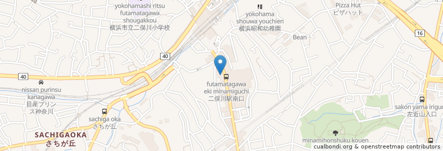 Mapa de ubicacion de 二俣川整形外科 en 일본, 가나가와현, 요코하마시, 旭区.