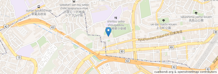 Mapa de ubicacion de 神奈川県社会福祉会館 en Japon, Préfecture De Kanagawa, 横浜市, 神奈川区.