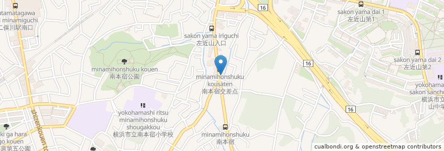 Mapa de ubicacion de やまちゃん en Japan, Kanagawa Prefecture, Yokohama, Asahi Ward.