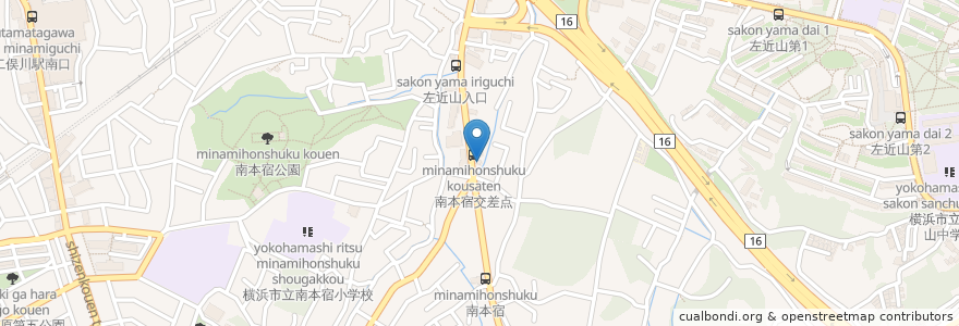 Mapa de ubicacion de ラーメン大龍 en اليابان, كاناغاوا, 横浜市, 旭区.
