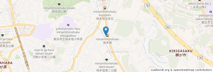 Mapa de ubicacion de 那珂川 en 일본, 가나가와현, 요코하마시, 旭区.