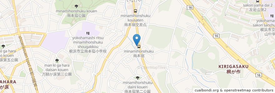 Mapa de ubicacion de 屯てい en Giappone, Prefettura Di Kanagawa, 横浜市, 旭区.
