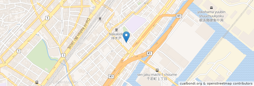 Mapa de ubicacion de トヨタレンタリース横浜 東神奈川駅前店 en Japón, Prefectura De Kanagawa, Yokohama, 神奈川区.