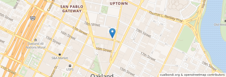 Mapa de ubicacion de Woods Bar en United States, California, Alameda County, Oakland.