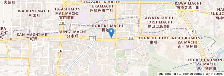 Mapa de ubicacion de 明日香 en Japan, 京都府, Kioto, 東山区.