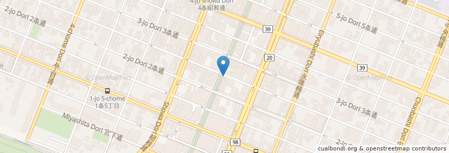 Mapa de ubicacion de ヒラマ画廊 en 일본, 홋카이도, 上川総合振興局, 旭川市.