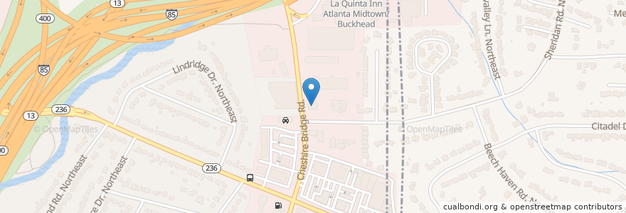 Mapa de ubicacion de Regions Bank en 미국, 조지아, Fulton County, Atlanta.