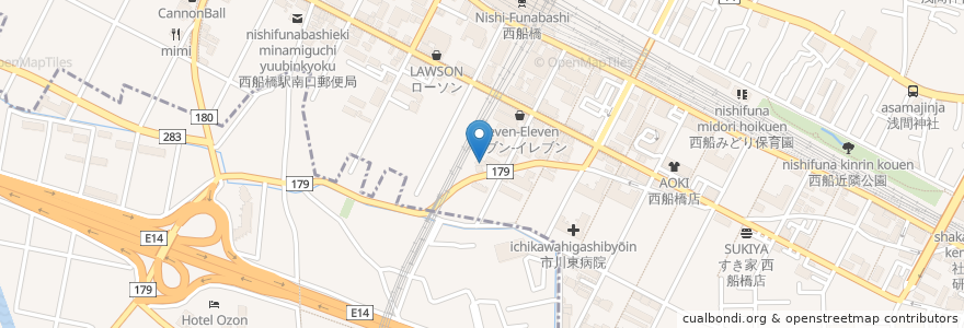 Mapa de ubicacion de ENEOS en Jepun, 千葉県, 船橋市.