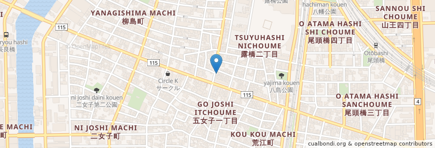 Mapa de ubicacion de コメダ珈琲店 en Jepun, 愛知県, 名古屋市, 中川区.