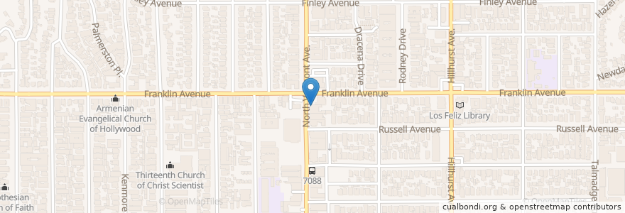 Mapa de ubicacion de Anarbagh Indian Restaurant en United States, California, Los Angeles County, Los Angeles.