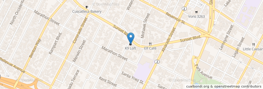 Mapa de ubicacion de Mohawk Alley Animal Hospital en Amerika Birleşik Devletleri, Kaliforniya, Los Angeles County, Los Angeles.
