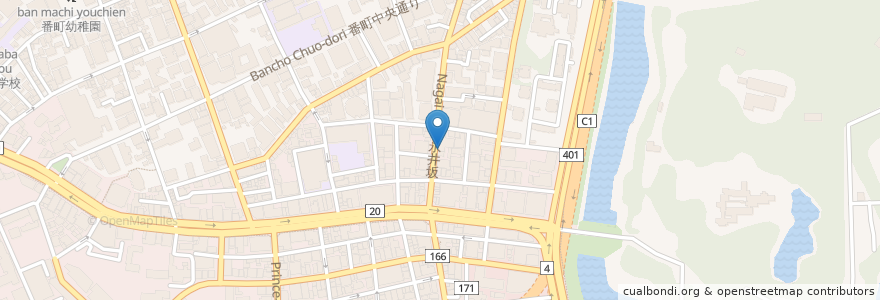 Mapa de ubicacion de キッチンジロー en Japón, Tokio, Chiyoda.