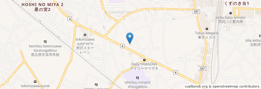Mapa de ubicacion de 所沢みくに教会 en Japan, Präfektur Saitama, 所沢市.