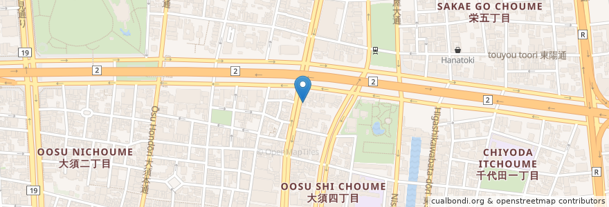 Mapa de ubicacion de CoCo壱番屋 en 일본, 아이치현, 나고야 시, 中区.
