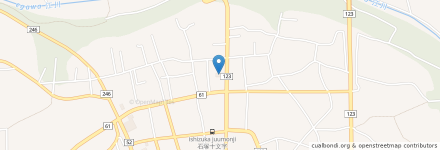 Mapa de ubicacion de 常陽銀行石塚支店 en Japonya, 茨城県, 東茨城郡, 城里町.