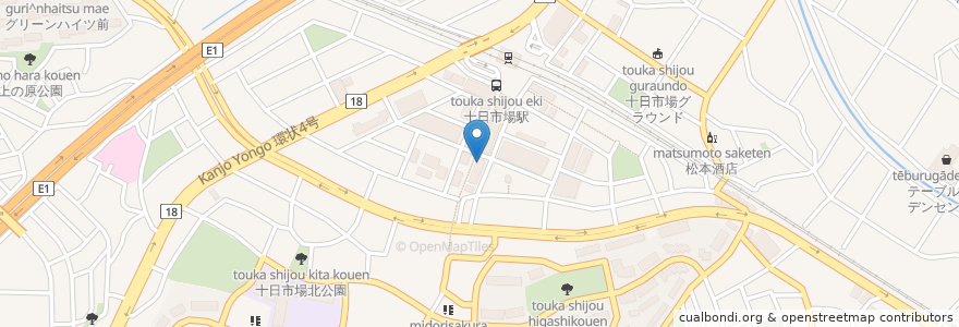 Mapa de ubicacion de 山田クリニック en Japan, Kanagawa Prefecture, Yokohama, Midori Ward.