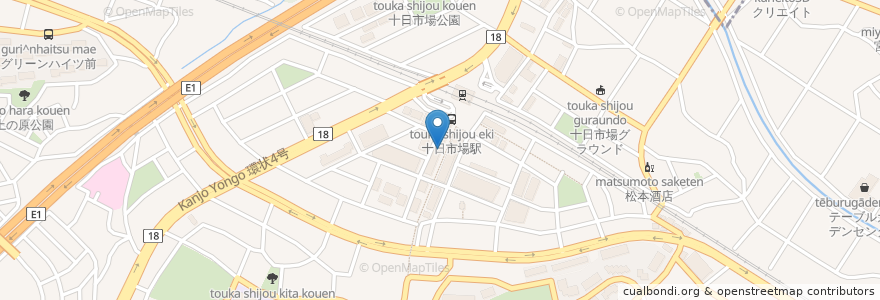 Mapa de ubicacion de 田村内科クリニック en Japon, Préfecture De Kanagawa, 横浜市, 緑区.