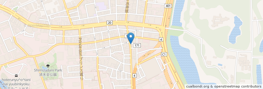 Mapa de ubicacion de まゆみ薬局 en Japón, Tokio, Chiyoda.