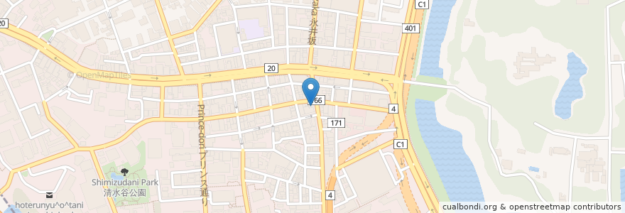 Mapa de ubicacion de 萬來軒 en Japón, Tokio, Chiyoda.