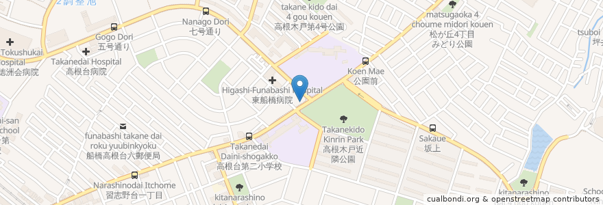 Mapa de ubicacion de そば花 en Japão, 千葉県, 船橋市.