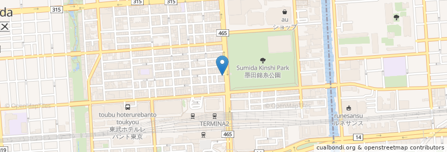 Mapa de ubicacion de らあめん花月 en Jepun, 東京都.