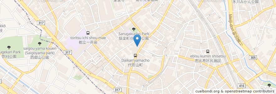 Mapa de ubicacion de アシエンダ デル シエロ en Giappone, Tokyo, Shibuya.
