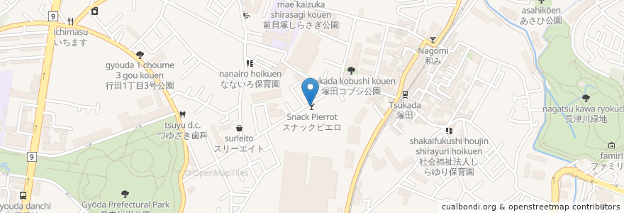 Mapa de ubicacion de スナックピエロ en اليابان, 千葉県, 船橋市.
