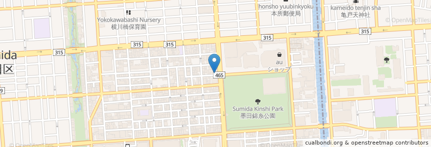 Mapa de ubicacion de すき家 en ژاپن, 東京都, 墨田区.