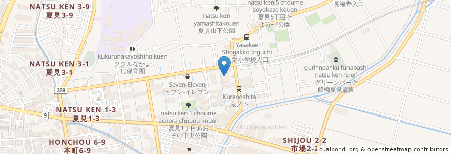 Mapa de ubicacion de ウエルシア en اليابان, 千葉県, 船橋市.