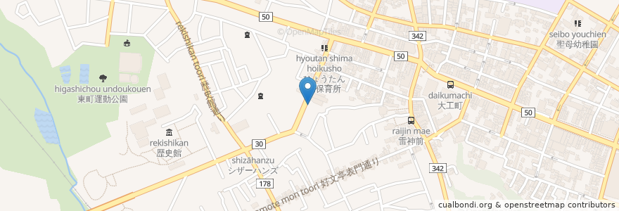 Mapa de ubicacion de 倉沢歯科医院 en 日本, 茨城県, 水戸市.