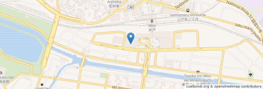 Mapa de ubicacion de ユナイテッド・シネマ水戸 en اليابان, إيباراكي, 水戸市.