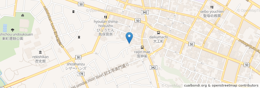 Mapa de ubicacion de 神應寺 en Japan, 茨城県, 水戸市.