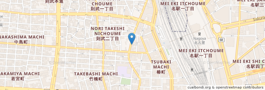Mapa de ubicacion de しんちゃん en Giappone, Prefettura Di Aichi, 名古屋市, 中村区.