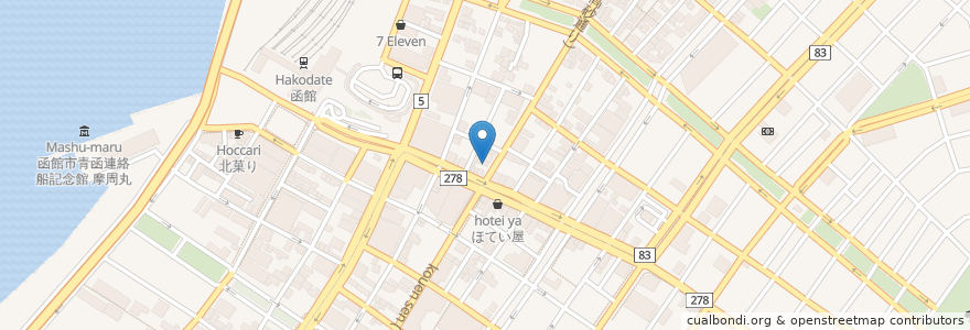 Mapa de ubicacion de 勇旬 いか太郎 en ژاپن, 北海道, 渡島総合振興局, 函館市.