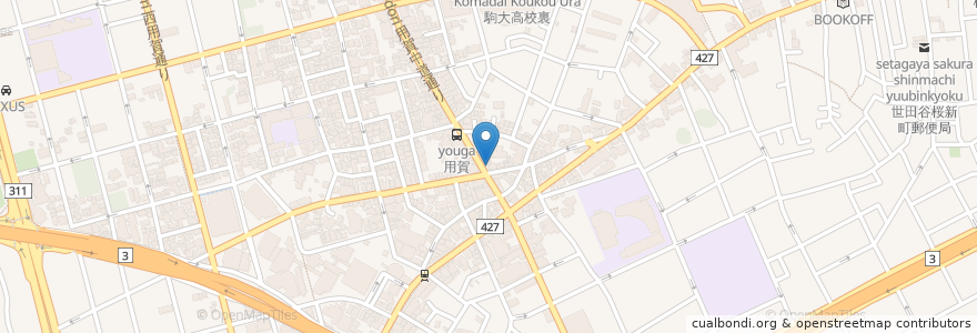 Mapa de ubicacion de イスタンブール en Jepun, 東京都, 世田谷区.